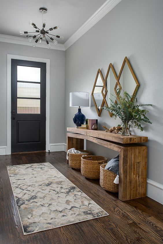 48 Awesome Modern Farmhouse Entryway Decorating Ideas (With images .