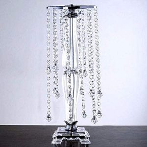 Amazon.com: BalsaCircle 22-Inch Tall Silver Faux Crystal Beaded .