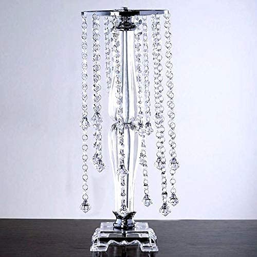 Amazon.com: BalsaCircle 22-Inch Tall Silver Faux Crystal Beaded .