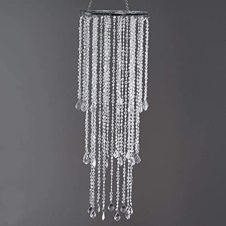 Amazon.com: BalsaCircle 36-Inch Tall Silver Faux Crystal Beaded .