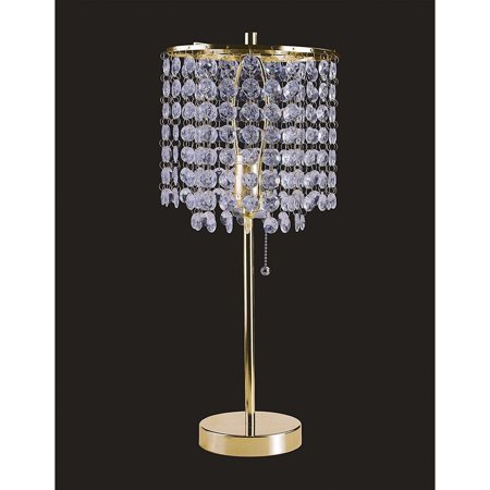 Q-Max 19" Gold Crystal Inspired Table Lamp - Walmart.c