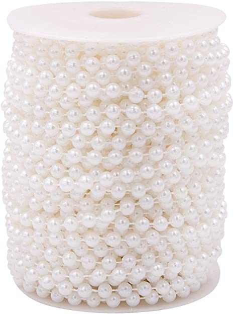Amazon.com: KINJOEK 6mm 25m 82ft Ivory Faux Crystal Pearl Beads .