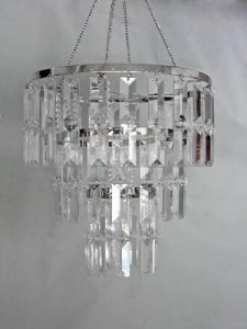 10.5" wide 3 Tiered Faux Crystal Chandelier - Buy Online in El .