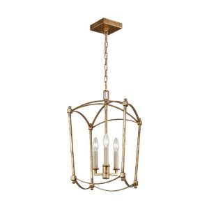 Feiss Thayer 3-Light Antique Guild Chandelier F3321/3ADB - The .