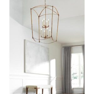 Feiss Thayer 8-Light Antique Guild Chandelier F3324/8ADB - The .