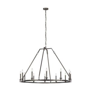 Feiss Landen 12-Light Smith Steel Chandelier F3216/12SMS - The .