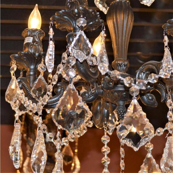 Worldwide Lighting Versailles 5-Light Flemish Brass Clear Crystal .