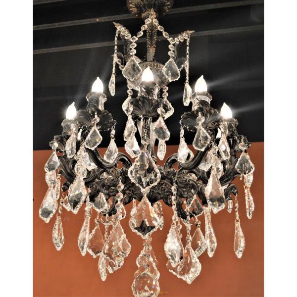 Worldwide Lighting Versailles 10-Light Flemish Brass Clear Crystal .