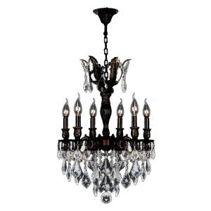 Worldwide Lighting Versailles 6-Light Flemish Brass Chandelier .