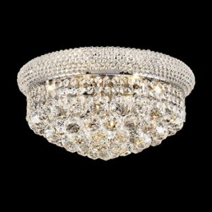 Elegant 1800F16C-RC Primo Chrome 16" Crystal Flush Mount Ceiling .