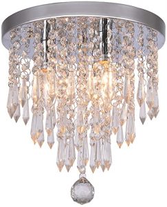 Hile Lighting KU300107 Crystal Chandeliers Flush Mount Ceiling .