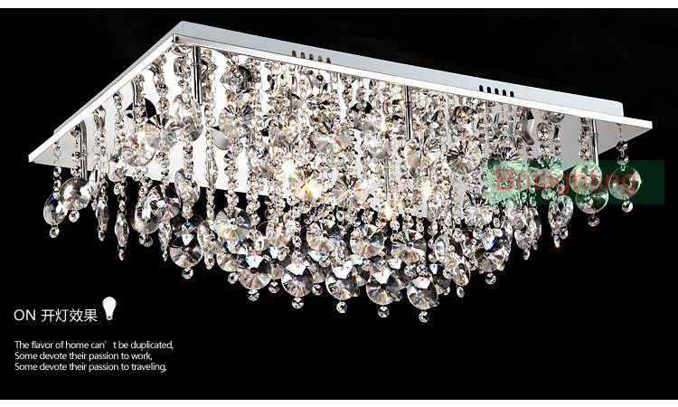 modern crystal ceiling lighting rectangle surface mounted .