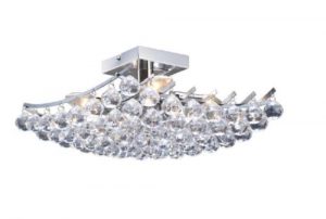 Milan 4 Light Chrome Chandelier Flush Fitting Modern Ceiling Light .