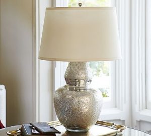 Avon Etched Mercury Glass Table Lamp Base #potterybarn | Mercury .