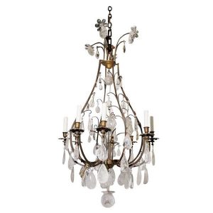 French Bronze & Rock Crystal Chandelier – John Gregory Studio .