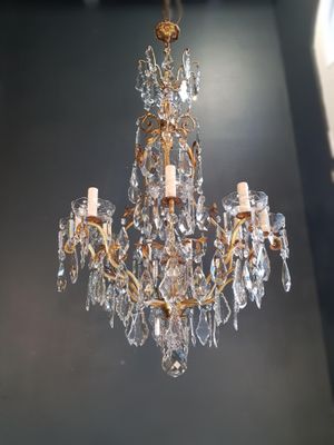 French Crystal Chandelier, 1920s for sale at Pamo