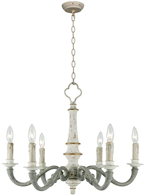 Amazon.com: DOCHEER 6-Light French Country Wood Pendant Chandelier .