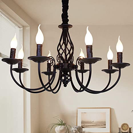 Ganeed Rustic Chandelier, 8 Lights French Country Chandeliers .
