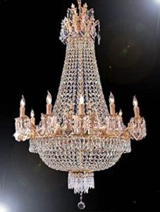 French Empire Gold Crystal Chandelier Chandeliers Lighting 25X32 .