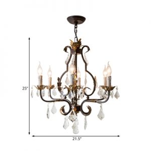 French Style Chandelier Light with Candle Metal Multi Light .