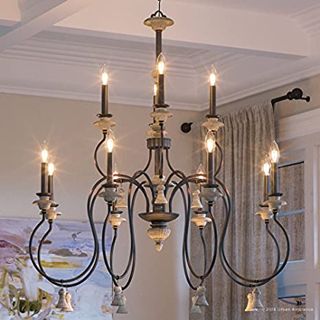 Luxury French Country Chandelier, Large Size: 46.875"H x 42.125"W .