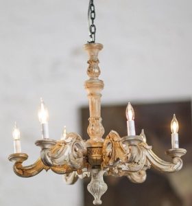 Carved Wood Chandelier | Distressed Wood Chandelier | Wood .