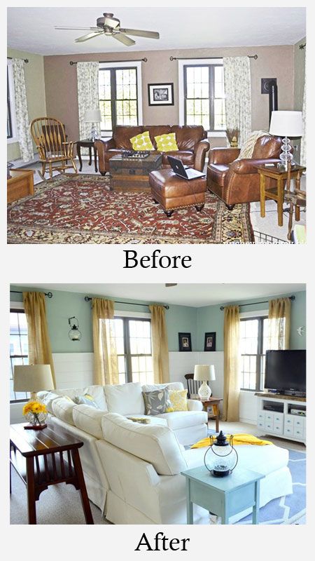 Small Living Room Makeovers | Family room makeover, Living room .