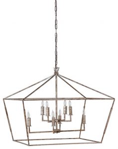 Gabby Amelia 8-Light Silver Lantern Chandelier - Farmhouse .