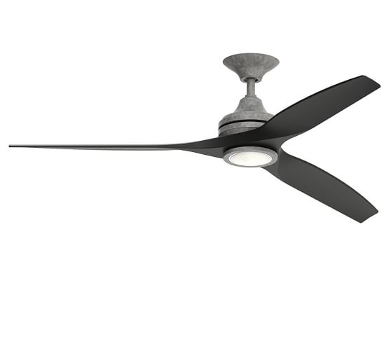 60" Spitfire Indoor/Outdoor Ceiling Fan, Galvanized | Pottery Ba