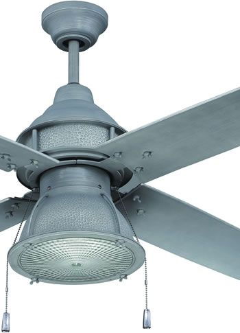 Craftmade PAR52AGV4 52" Complete Galvanized Metal Ceiling Fan with .