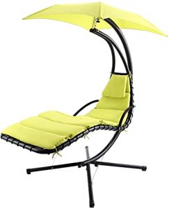 Amazon.com : Hindom Hanging Chaise Lounger Chair Arc Stand/Air .