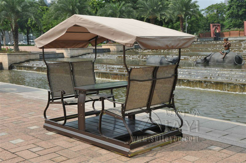 Modern 4 seats right left movable outdoor swing chair adult .