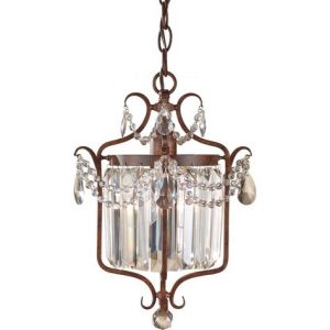 Feiss F2473-1MBZ Gianna Scuro 1 Light Mini Duo Chandelier in Mocha .