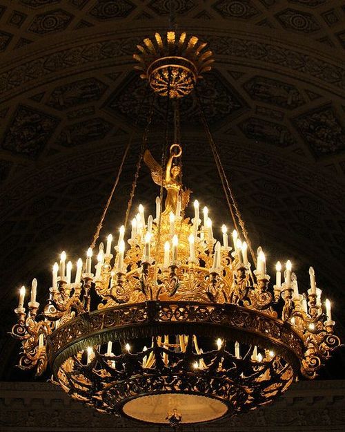 Chandelier. | Beautiful chandelier, Round chandelier, Candle .