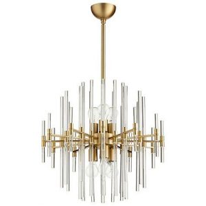 Galaxy Aged Brass Glass Chandeli