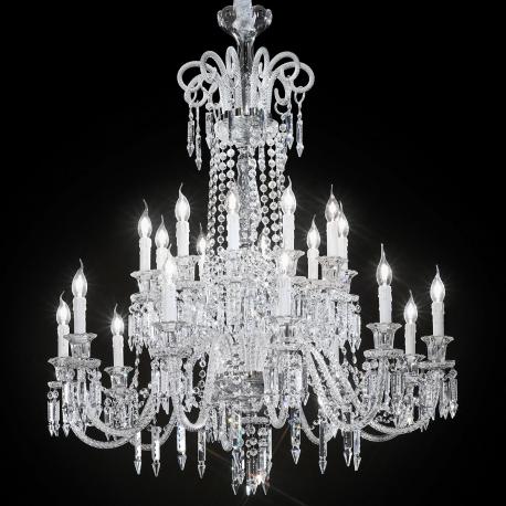 "Cima" large venetian crystal chandelier - Murano glass chandelie
