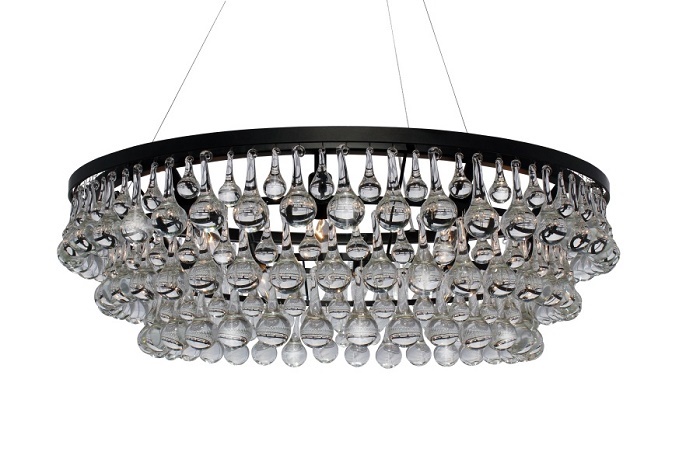 Round Glass Droplet Chandelier - Look 4 Less and Steals and Deal