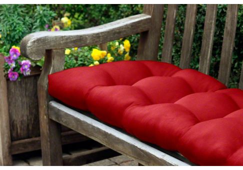 Rounded Back Tufted Sunbrella Bench or Glider Cushion: 46" x 2