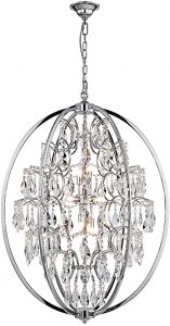 ANJIADENGSHI Modern Globe Crystal Chandeliers 9-Light Chandelier .