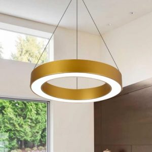 LED Modern Chandelier Gold Lighting 15.75".19.69" Wide Led Round .