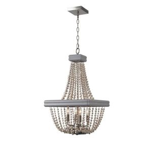 Kenroy Home Drape 4-Light Grey Chandelier 93914GRY - The Home Dep