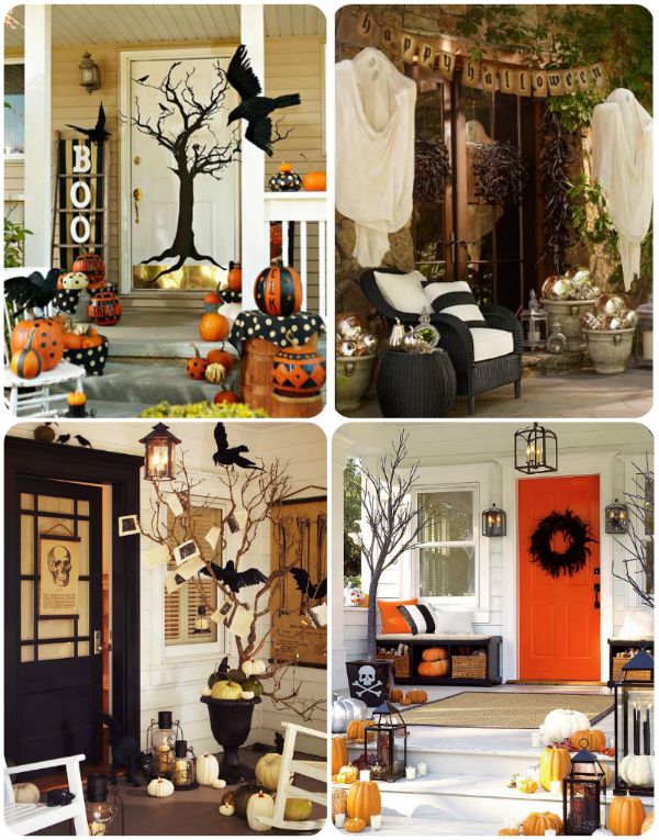 Scary and Creepy Halloween Front Porch Ideas | Halloween porch .