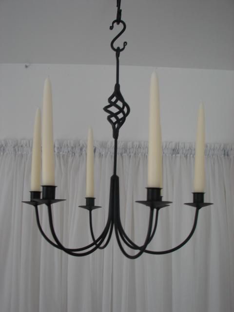 Wrought Iron Chandeliers and Hanging Candle Holders - Candoliers .