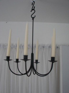 Wrought Iron Candle Chandelier - Ideas on Fot
