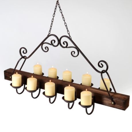 Rustic Hanging Candle Chandelier | Candle chandelier, Hanging .