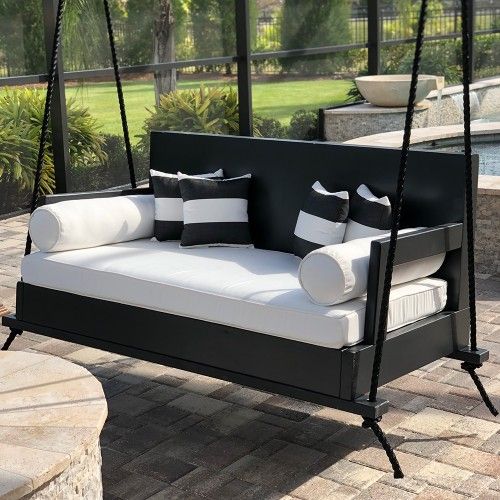 Breezy Acres The Burg Daybed Swing | Daybed swing, Porch swing bed .