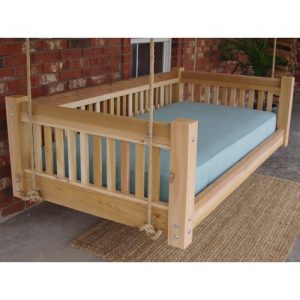 Millwood Pines Longbridge Cedar Hanging Daybed Rope Porch Swing .