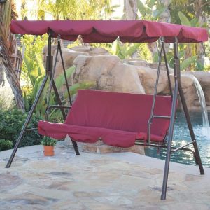 Arianna Hardwood Hanging Porch Swing with Stand | Porch swing with .