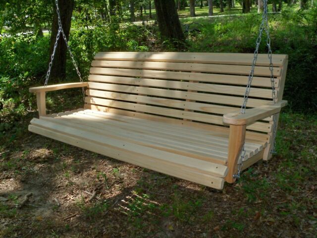 5' Quality Highback Glider Bench - Real Wood - Made In USA for .