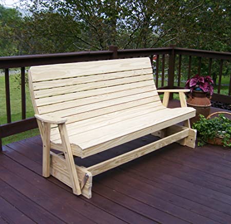 Amazon.com: 6' Porch Glider Outdoor Patio Bench, 2 Person Highback .